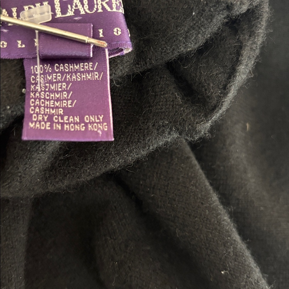 Ralph Lauren Collection Purple Label Cashmere Turtleneck Slim Fit Black Sz Med - Picture 4 of 14